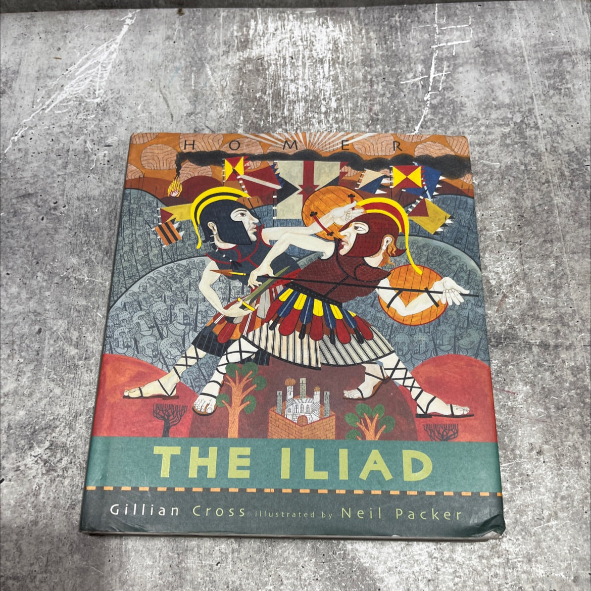 the iliad retold book, by Gillian Cross, 2023 Hardcover image 1