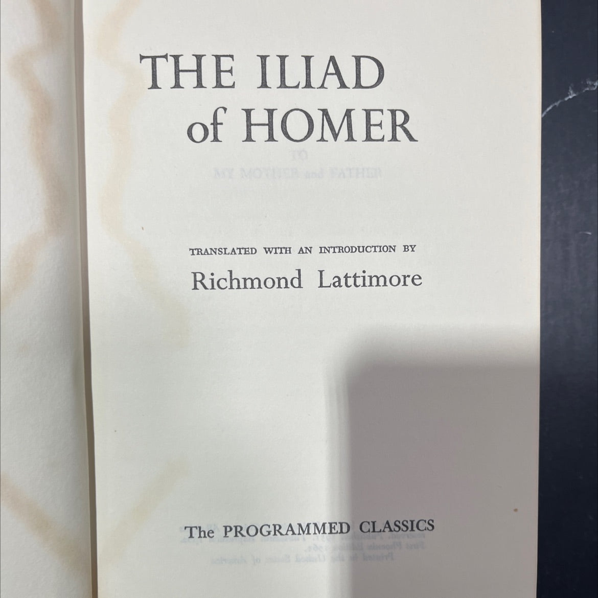 the iliad book, by homer, 1962 Hardcover image 2
