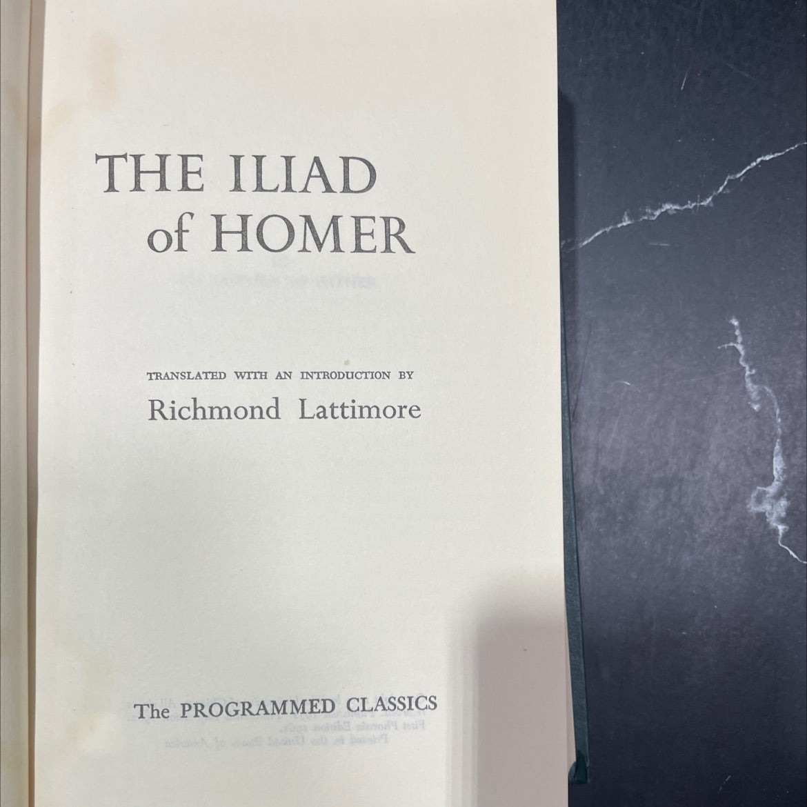 the iliad book, by homer, 1962 Hardcover image 2