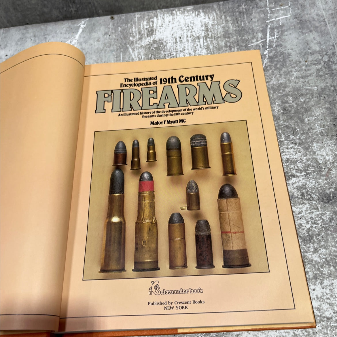 the illustrated encyclopedia of 19th century firearms book, by major f myatt mc, 1979 Hardcover image 2