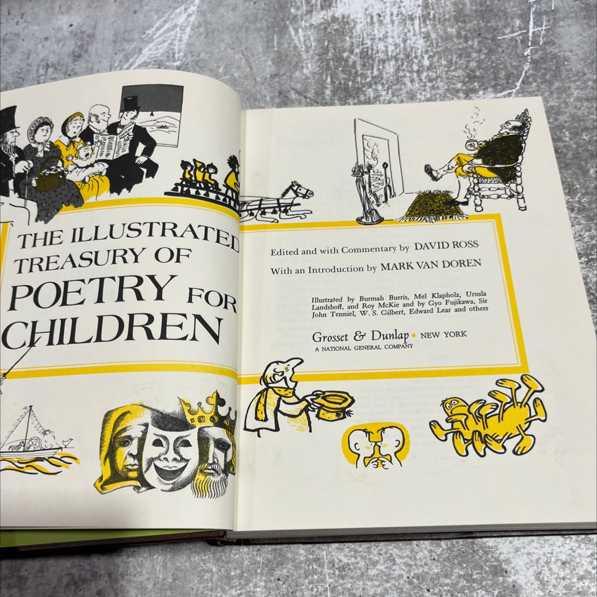 the illustrated treasury of poetry for children book, by david ross, 1970 Hardcover image 2