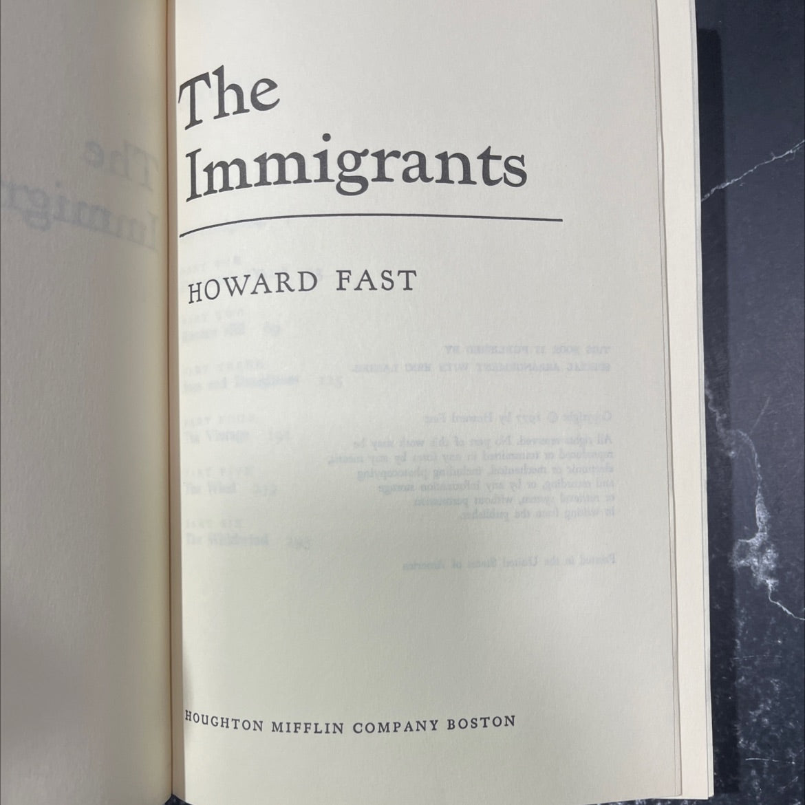 the immigrants book, by howard fast, 1977 Hardcover image 2