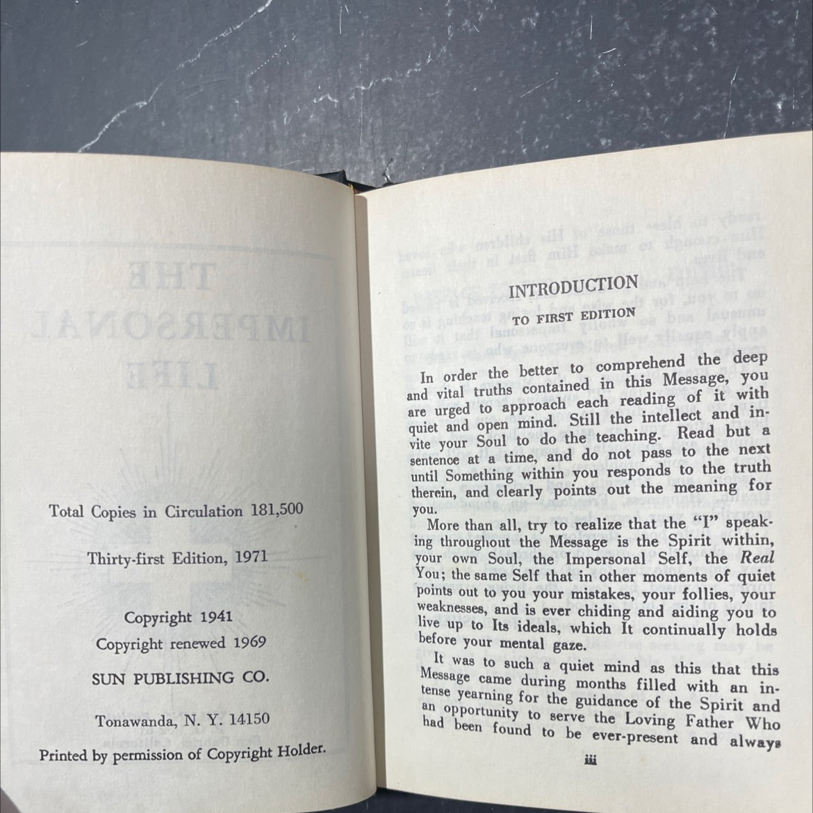 the impersonal life book, by c. a. willing, 1971 Hardcover image 3