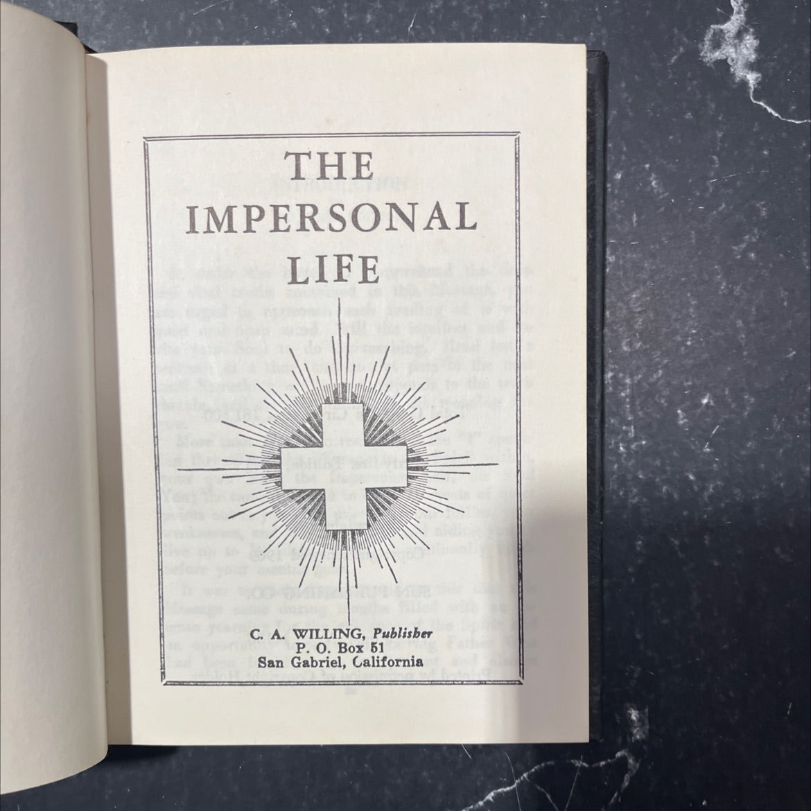 the impersonal life book, by c. a. willing, 1971 Hardcover image 2