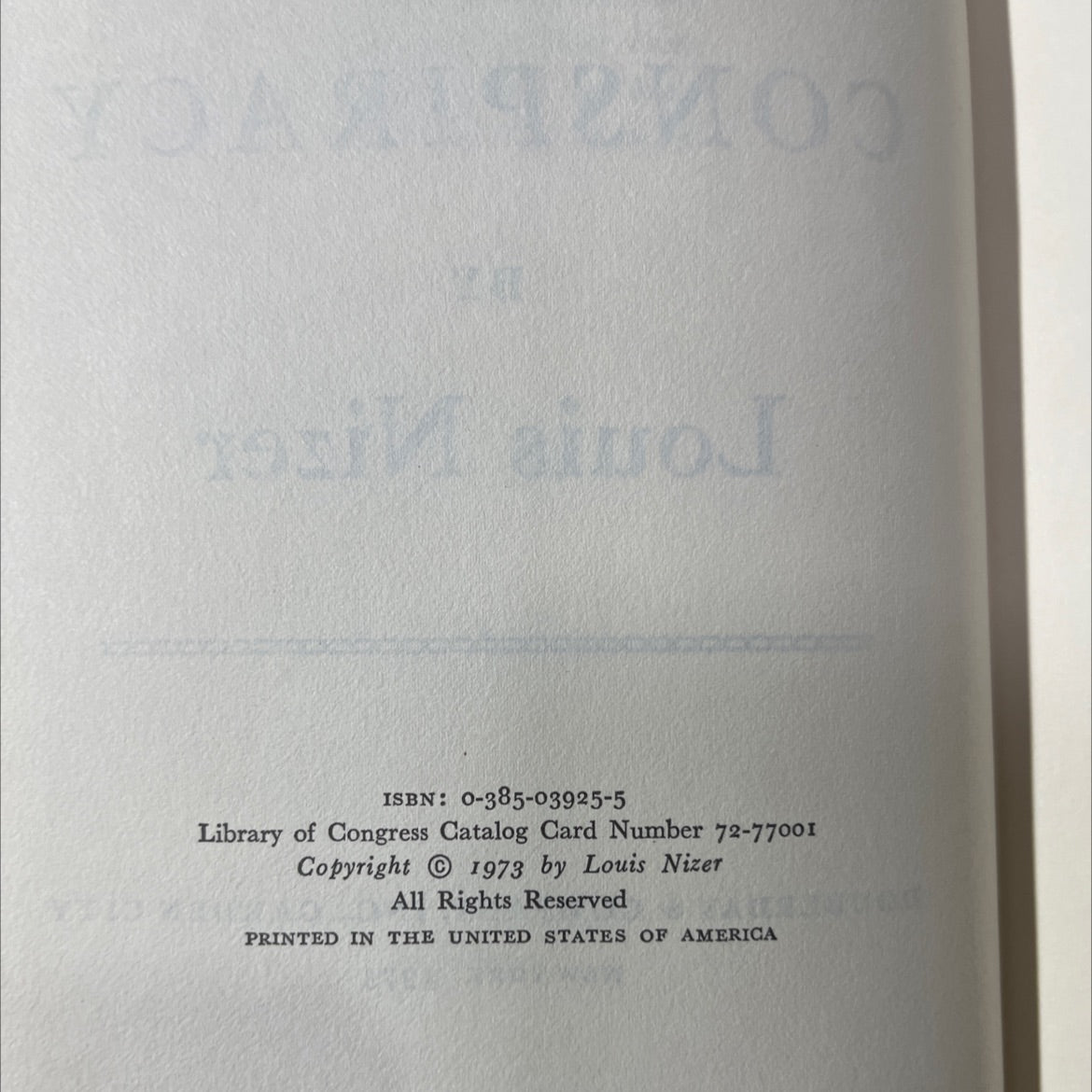 the implosion conspiracy book, by Louis Nizer, 1973 Hardcover image 3