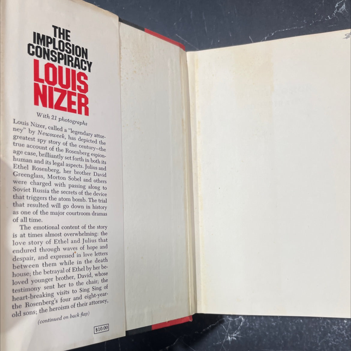the implosion conspiracy book, by Louis Nizer, 1973 Hardcover image 4