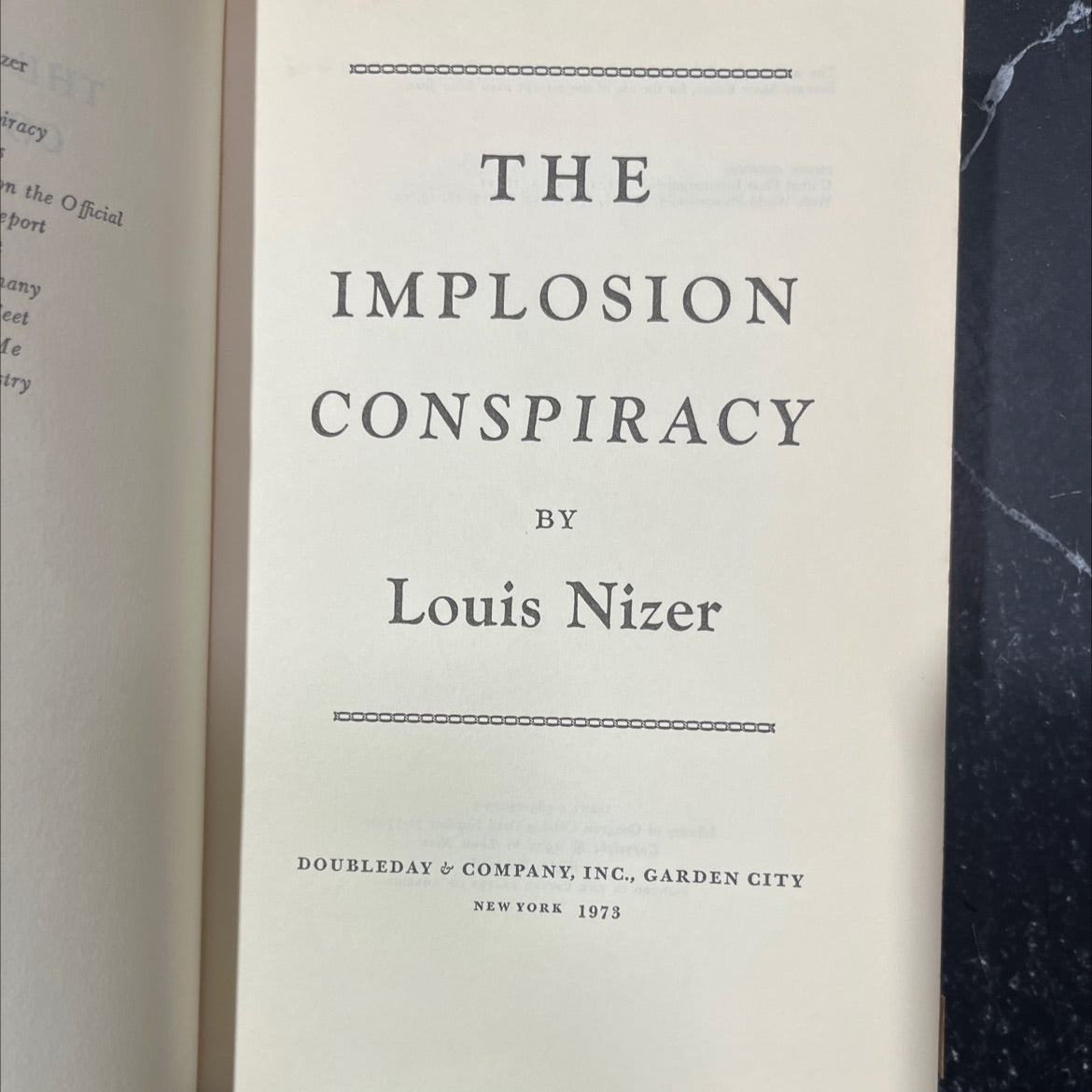 the implosion conspiracy book, by Louis Nizer, 1973 Hardcover image 2