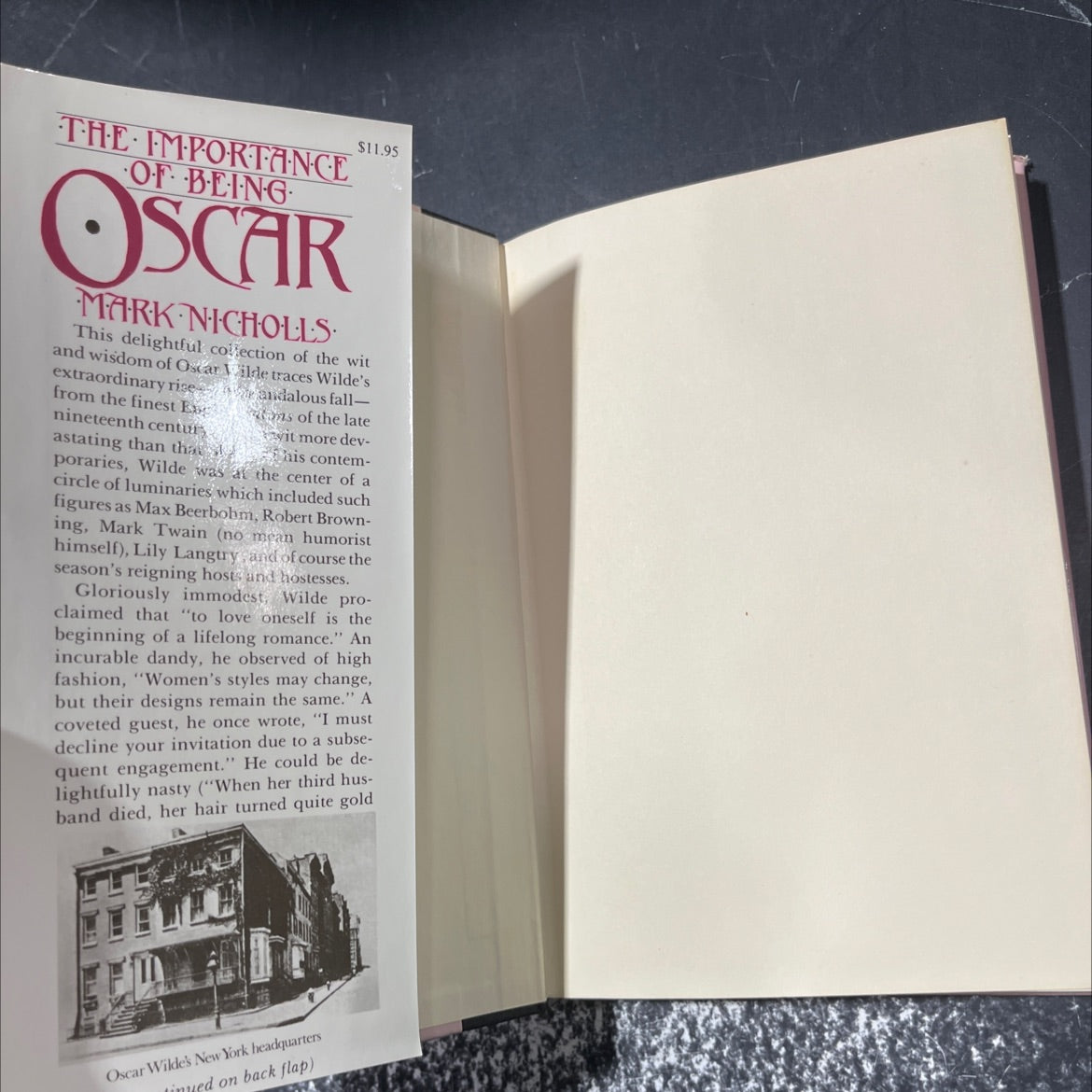 the importance of being oscar book, by Mark Nicholls, 1980 Hardcover image 4