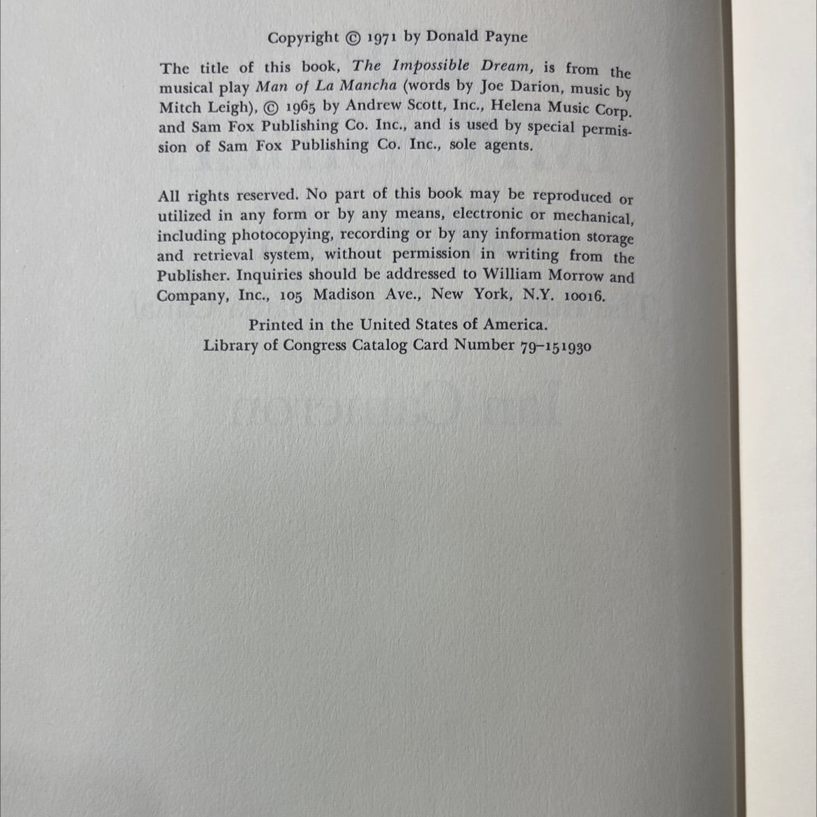 the impossible dream book, by Ian Cameron, 1972 Hardcover image 3