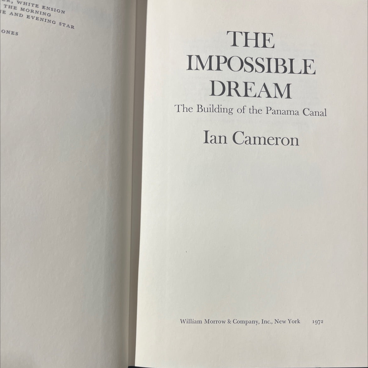 the impossible dream book, by Ian Cameron, 1972 Hardcover image 2