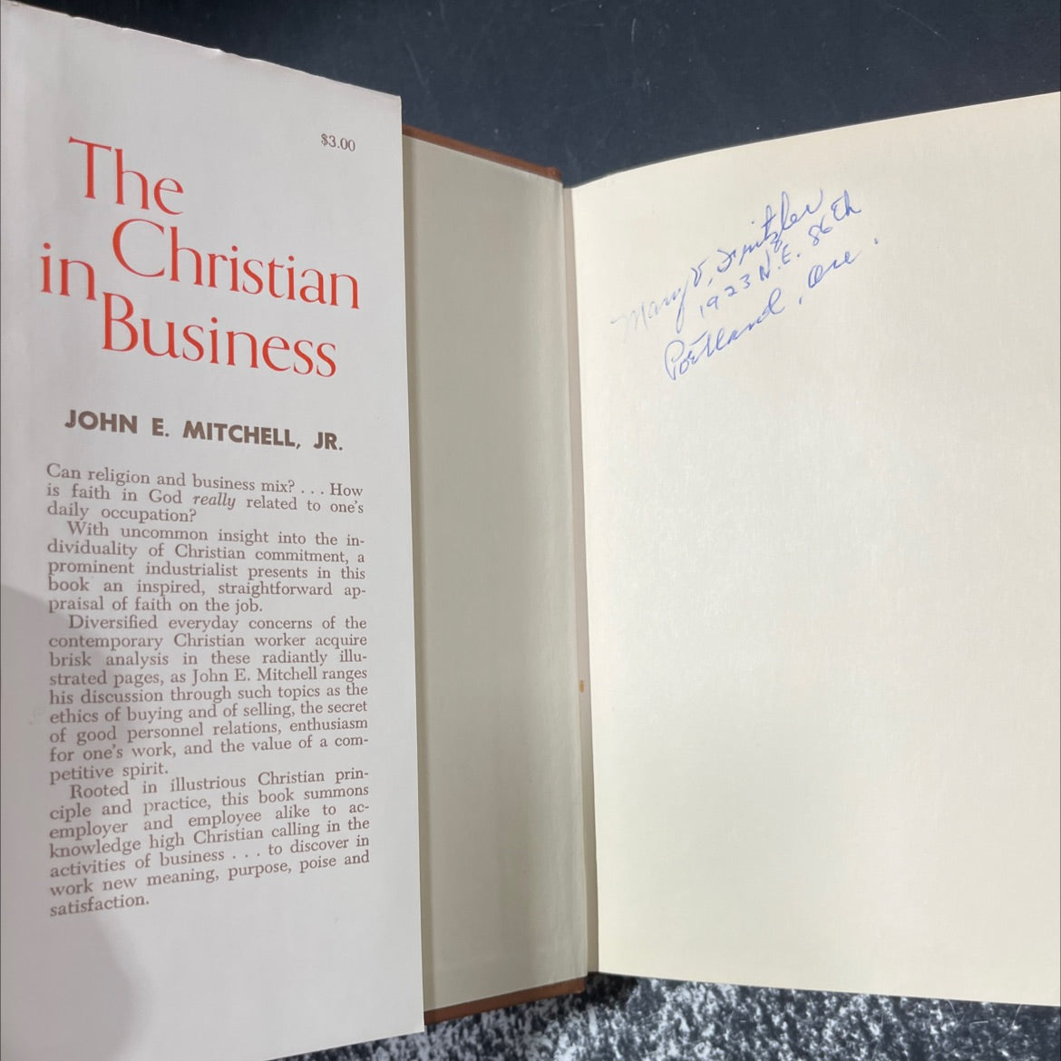 the in christian business book, by John E. Mitchell, Jr., 1962 Hardcover image 4