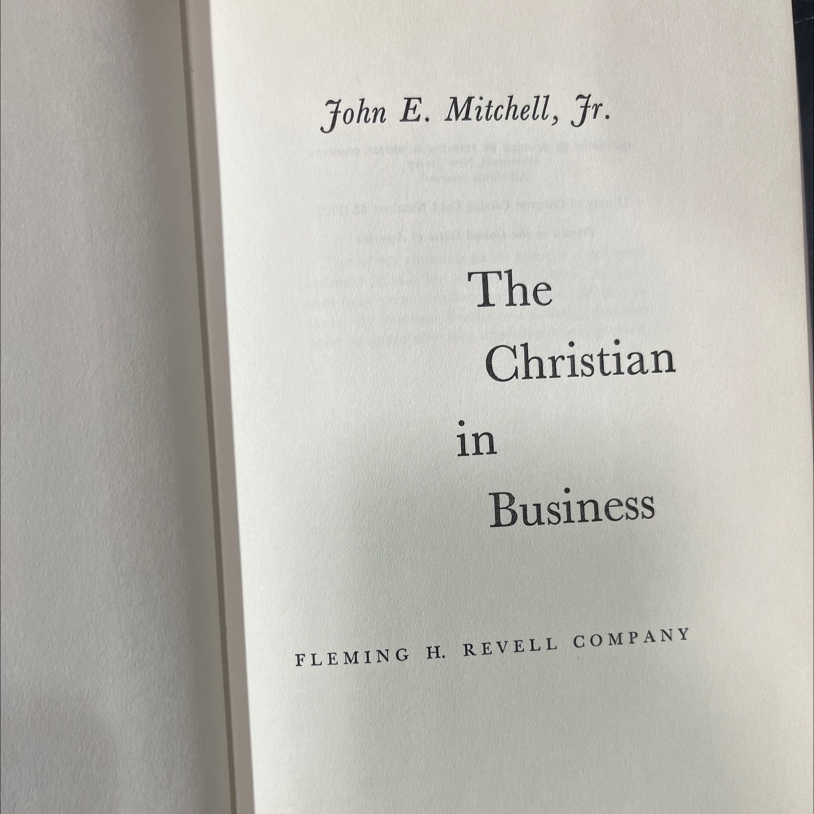 the in christian business book, by John E. Mitchell, Jr., 1962 Hardcover image 2