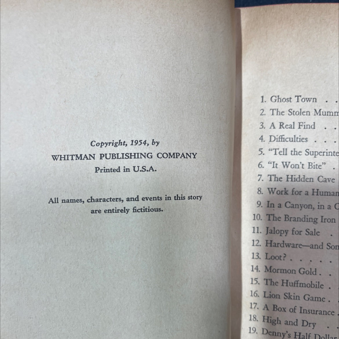 the indian mummy mystery book, by troy nesbit, 1954 Hardcover image 3