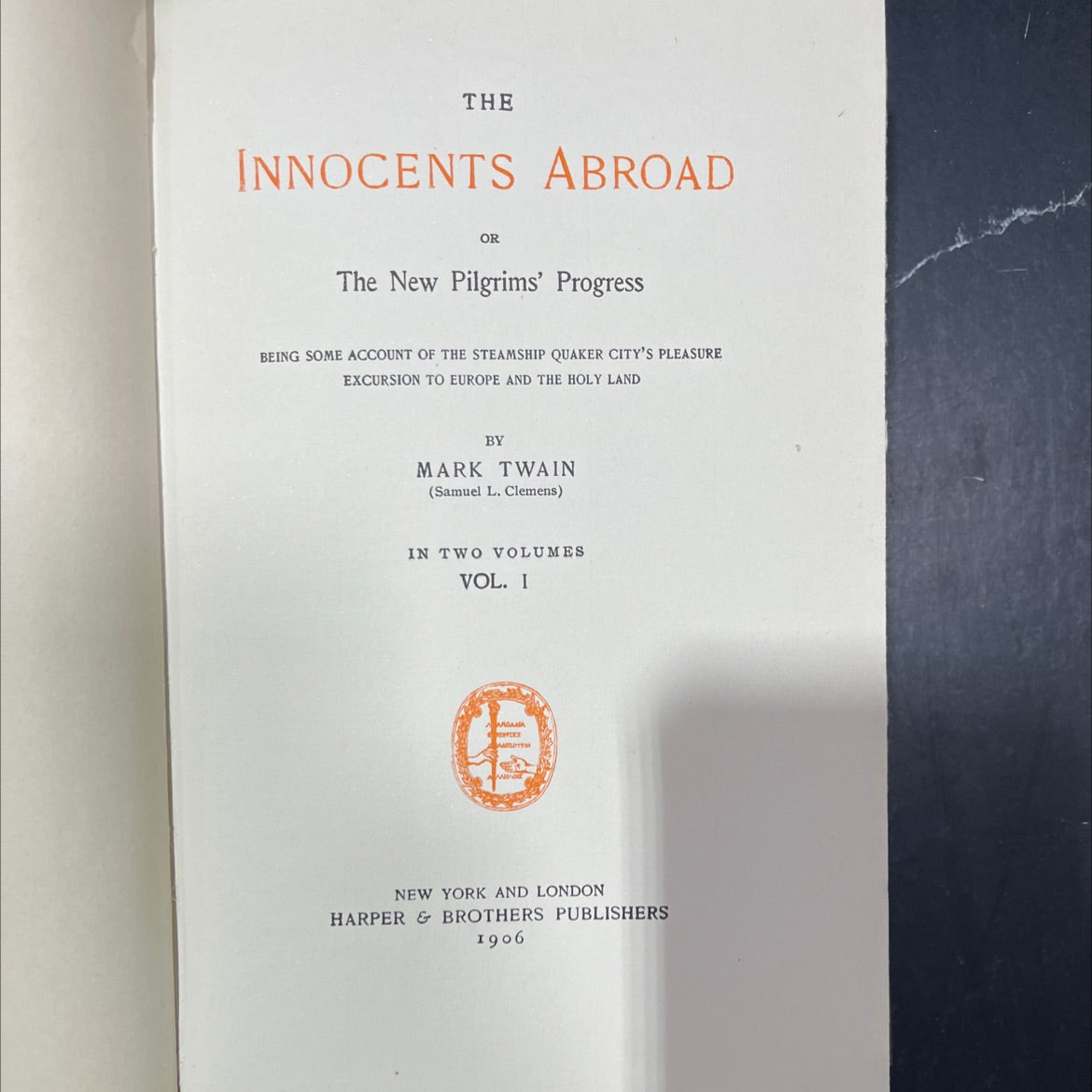 the innocents abroad or the new pilgrims' progress book, by mark twain, 1906 Hardcover image 2