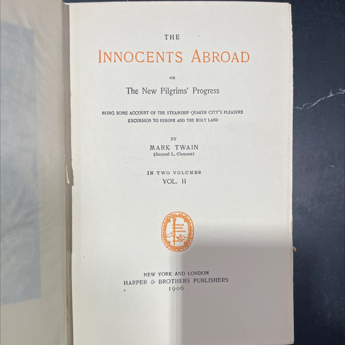 the innocents abroad or the new pilgrims' progress book, by mark twain, 1906 Hardcover image 2