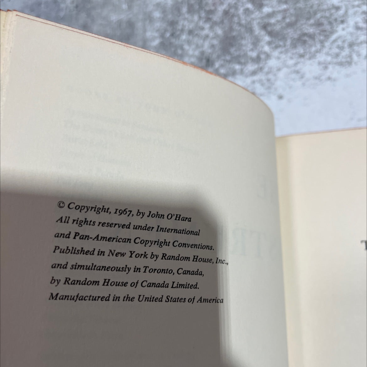 the instrument book, by john o'hara, 1967 Hardcover image 3