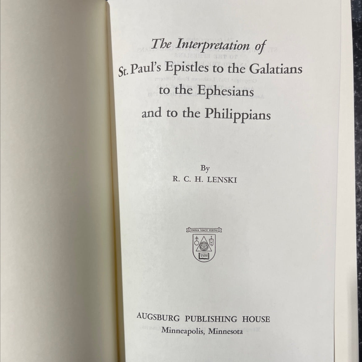 the interpretation of st. paul's epistles to the galatians to the ephesians and to the philippians book, by r. c. h. image 2