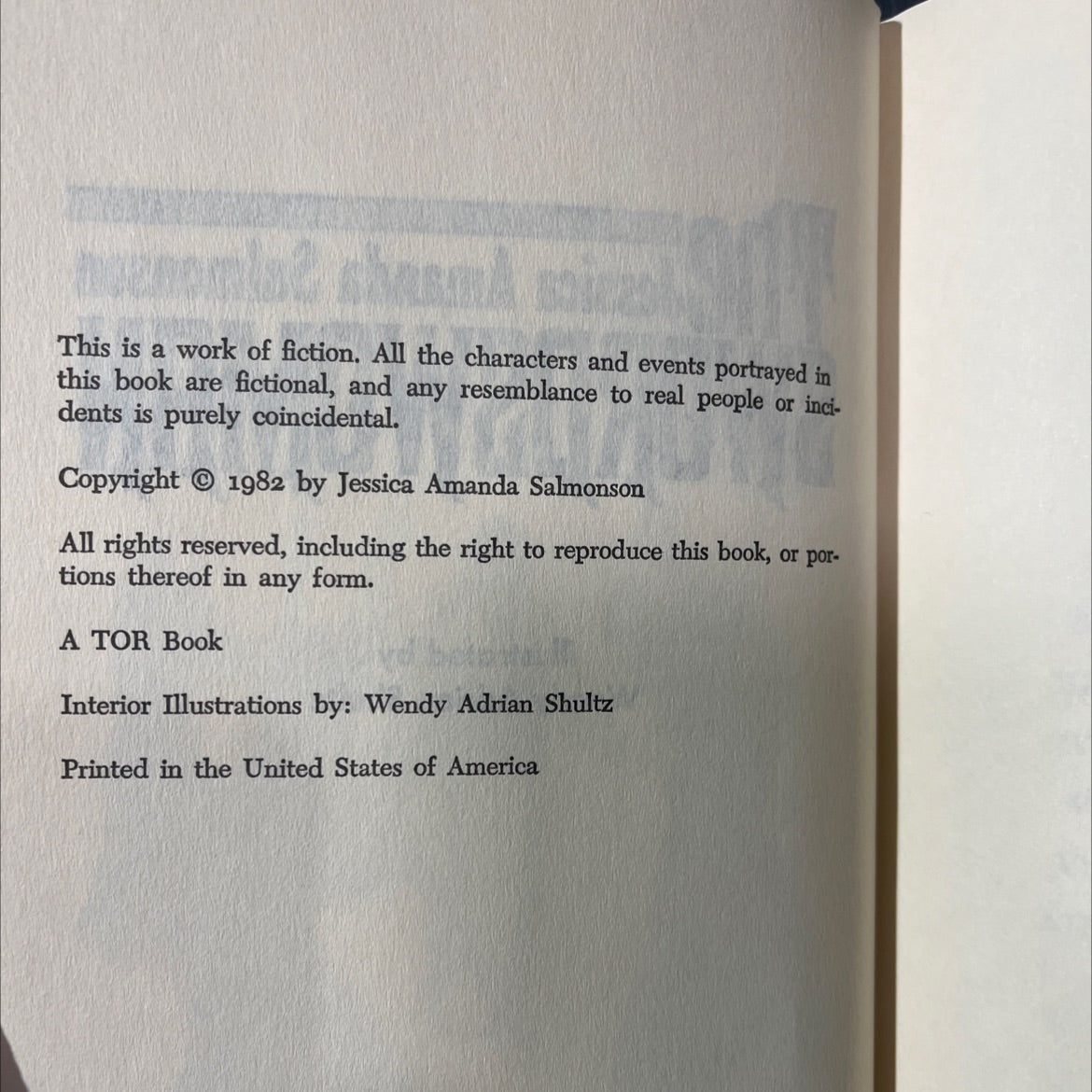the jessica amanda salmonson swordswoman book, by Jessica Amanda Salmonson, 1982 Hardcover image 3