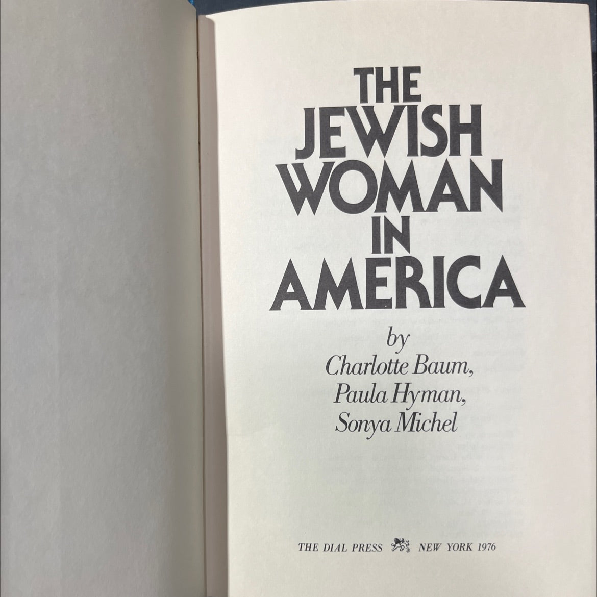 the jewish woman in america book, by charlotte baum, paula hyman, sonya michel, 1976 Hardcover image 2
