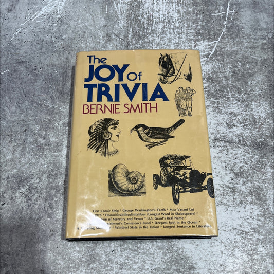 the joy of trivia book, by Bernie Smith, 1976 Hardcover image 1