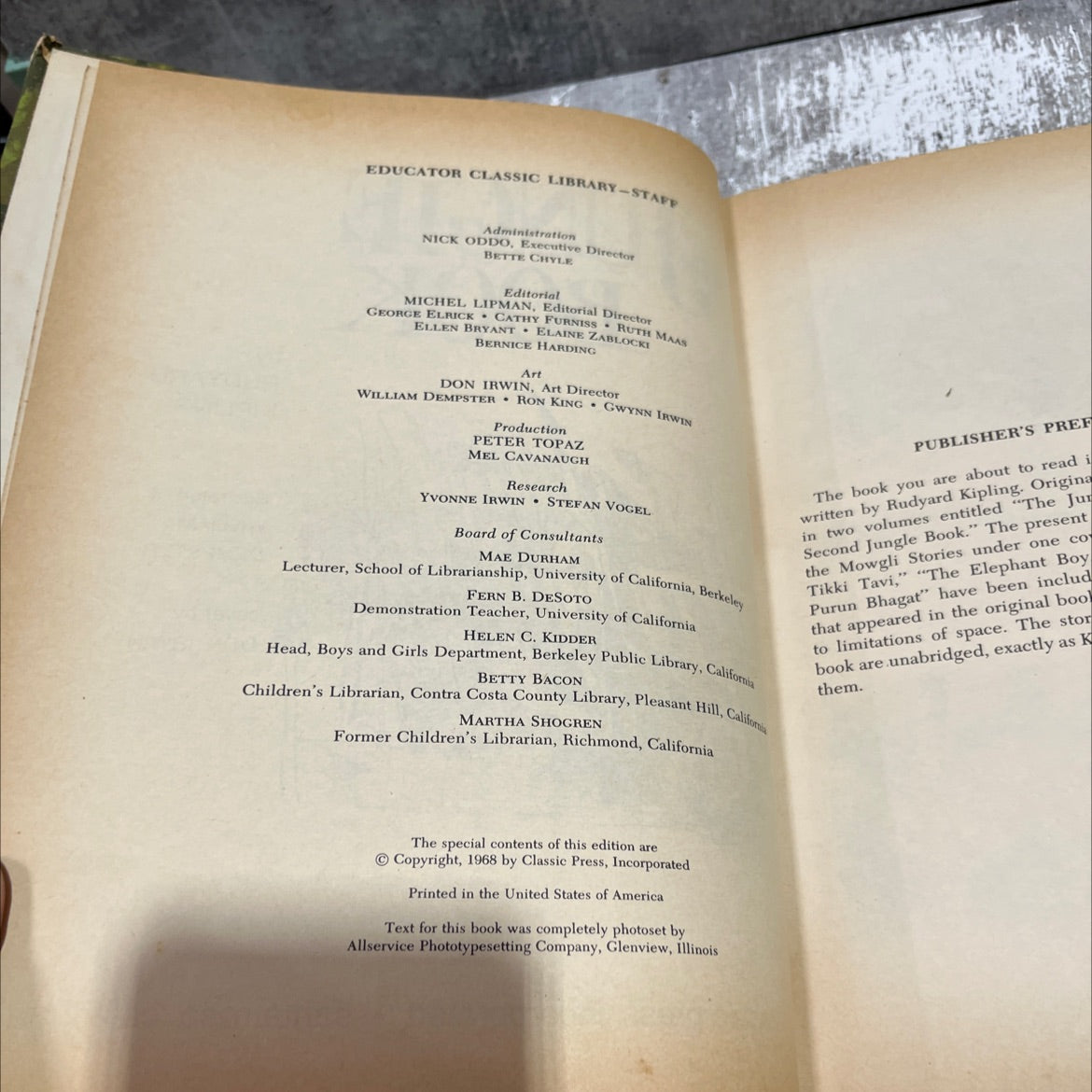 the jungle book book, by rudyard kipling, 1968 Hardcover image 3