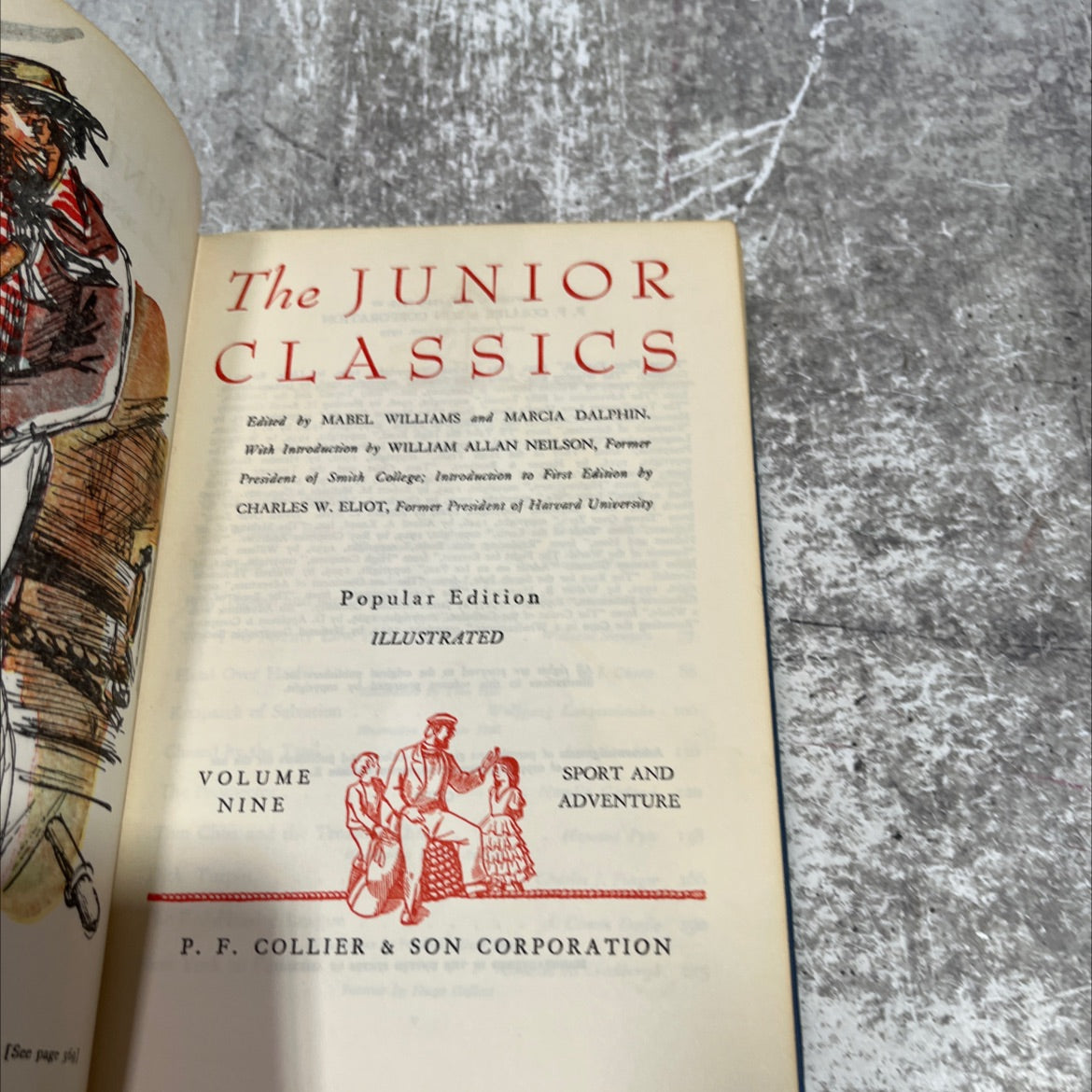 the junior classics: illustrated sport and adventure book, by mabel williams, marcia dalphin, 1959 Hardcover image 2