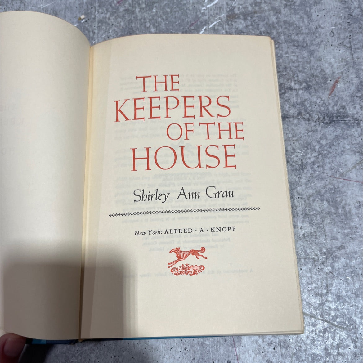 the keepers of the house book, by shirley ann grau, 1964 Hardcover image 2