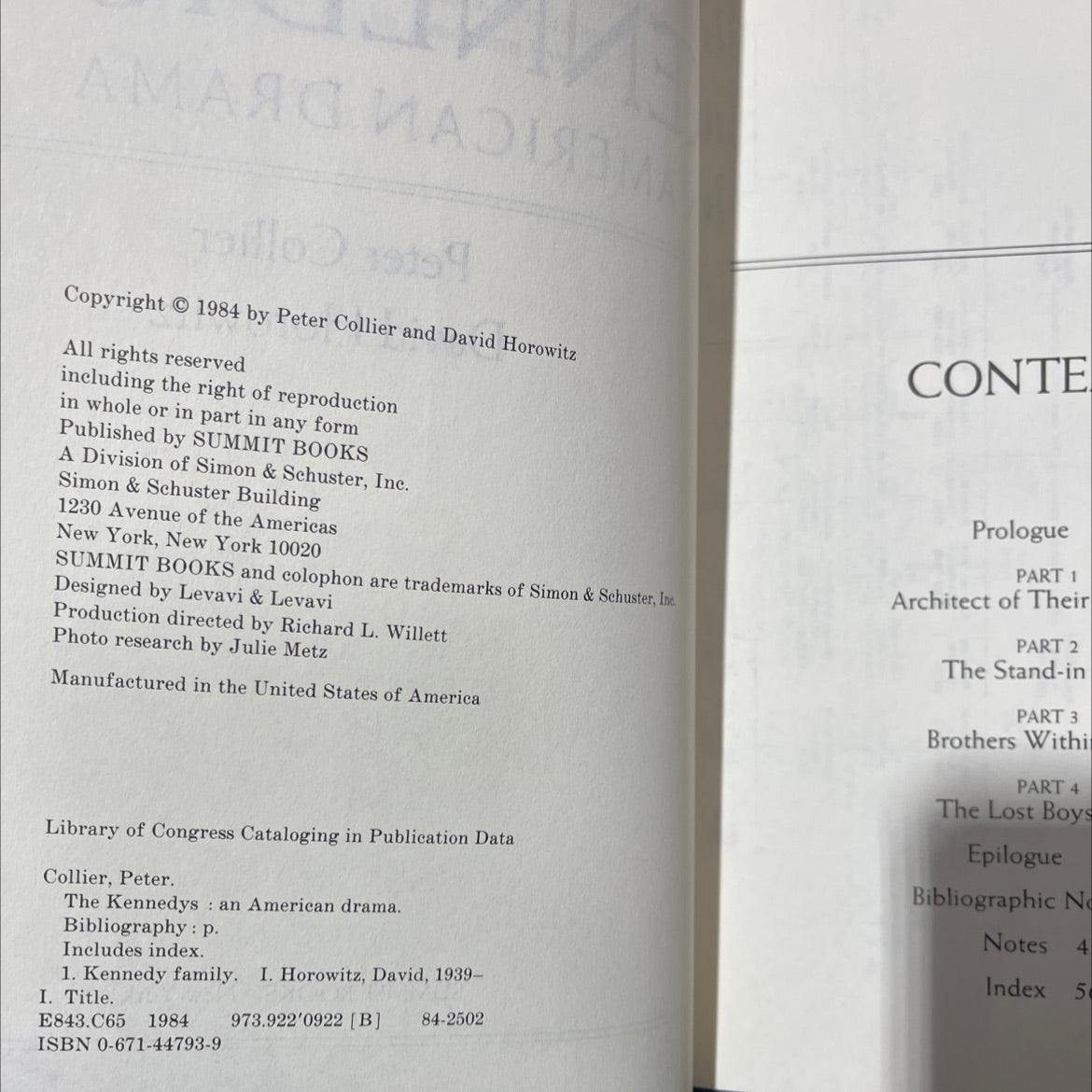 the kennedys an american drama book, by Peter Collier, David Horowitz, 2001 Hardcover image 3
