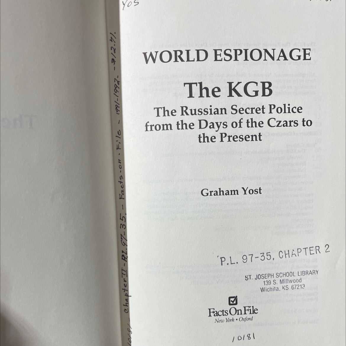 the kgb: the russian secret police from the days of the czars to the present book, by graham yost, 1991 Hardcover image 2