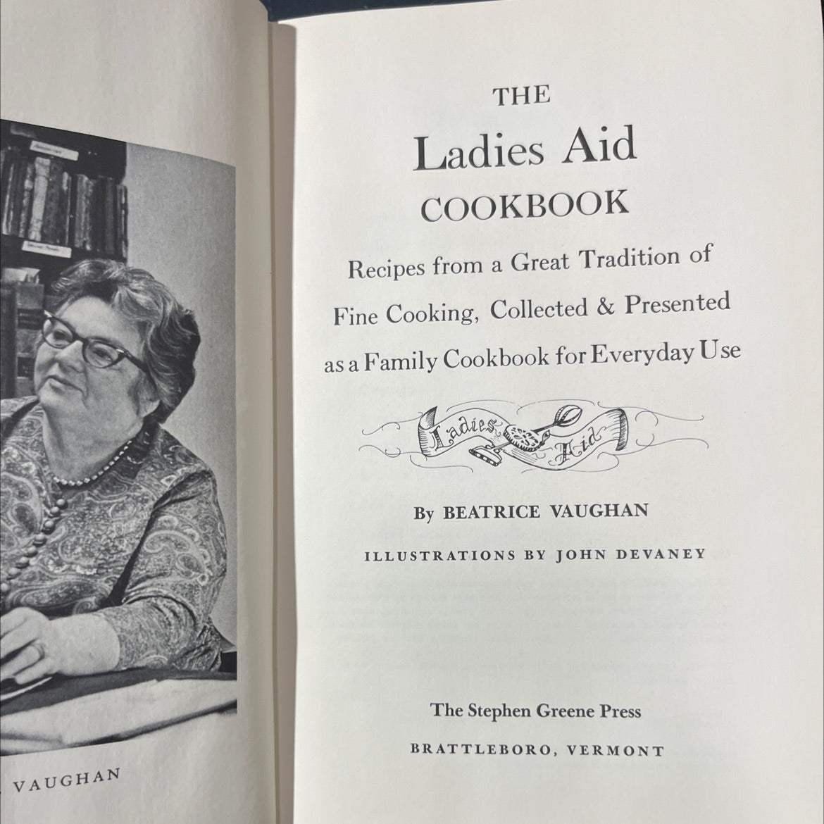 the ladies aid cookbook book, by beatrice vaughan, 1971 Hardcover image 2