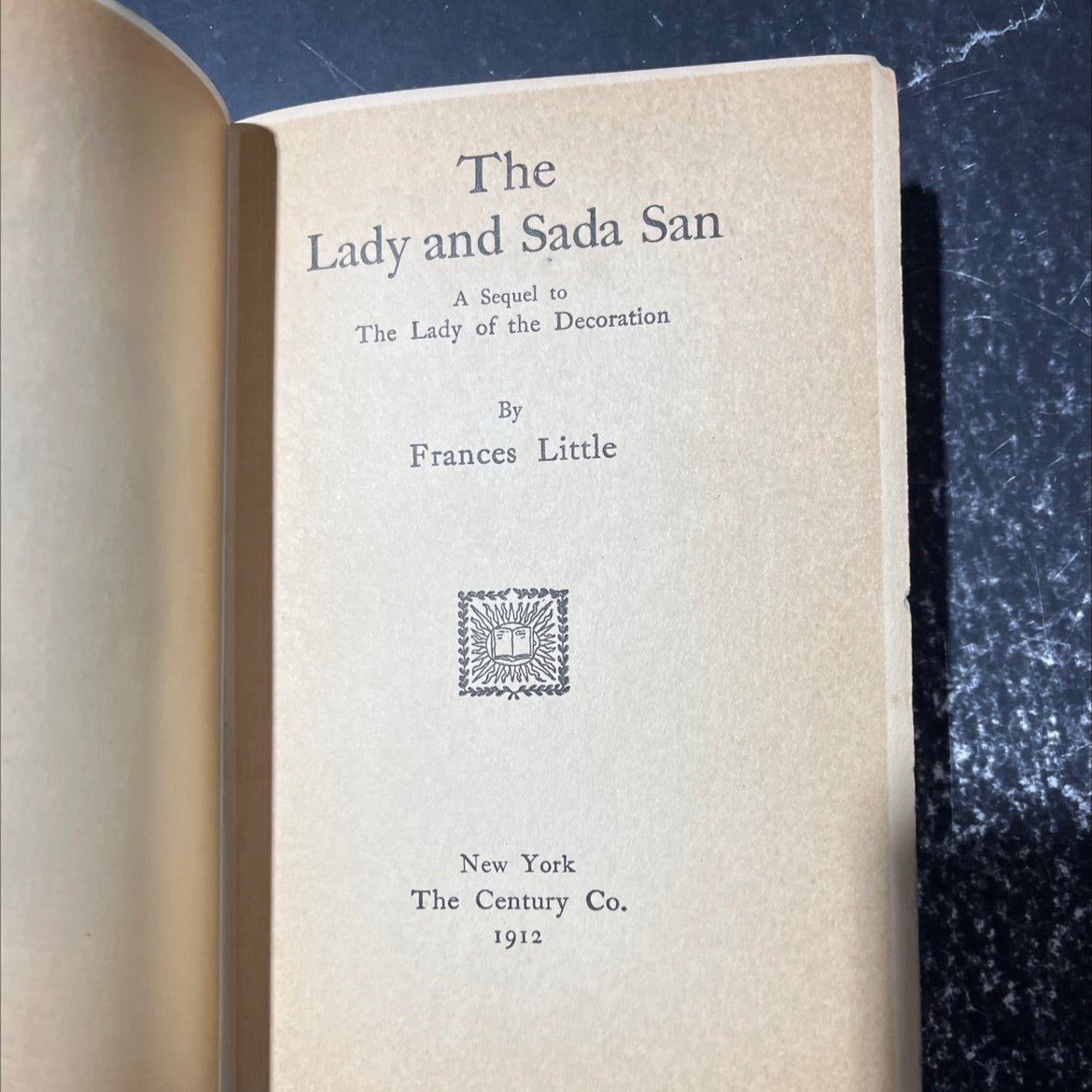 the lady and sada san a sequel to the lady of the decoration book, by frances little, 1912 Hardcover image 2