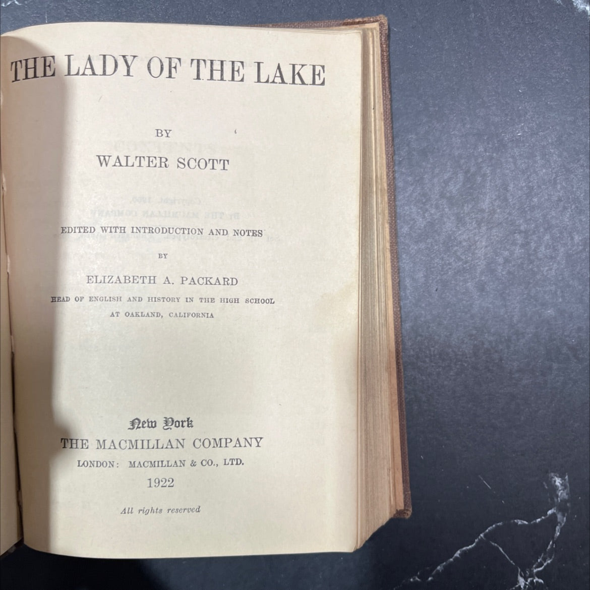 the lady of the lake book, by walter scott, 1922 Hardcover image 2