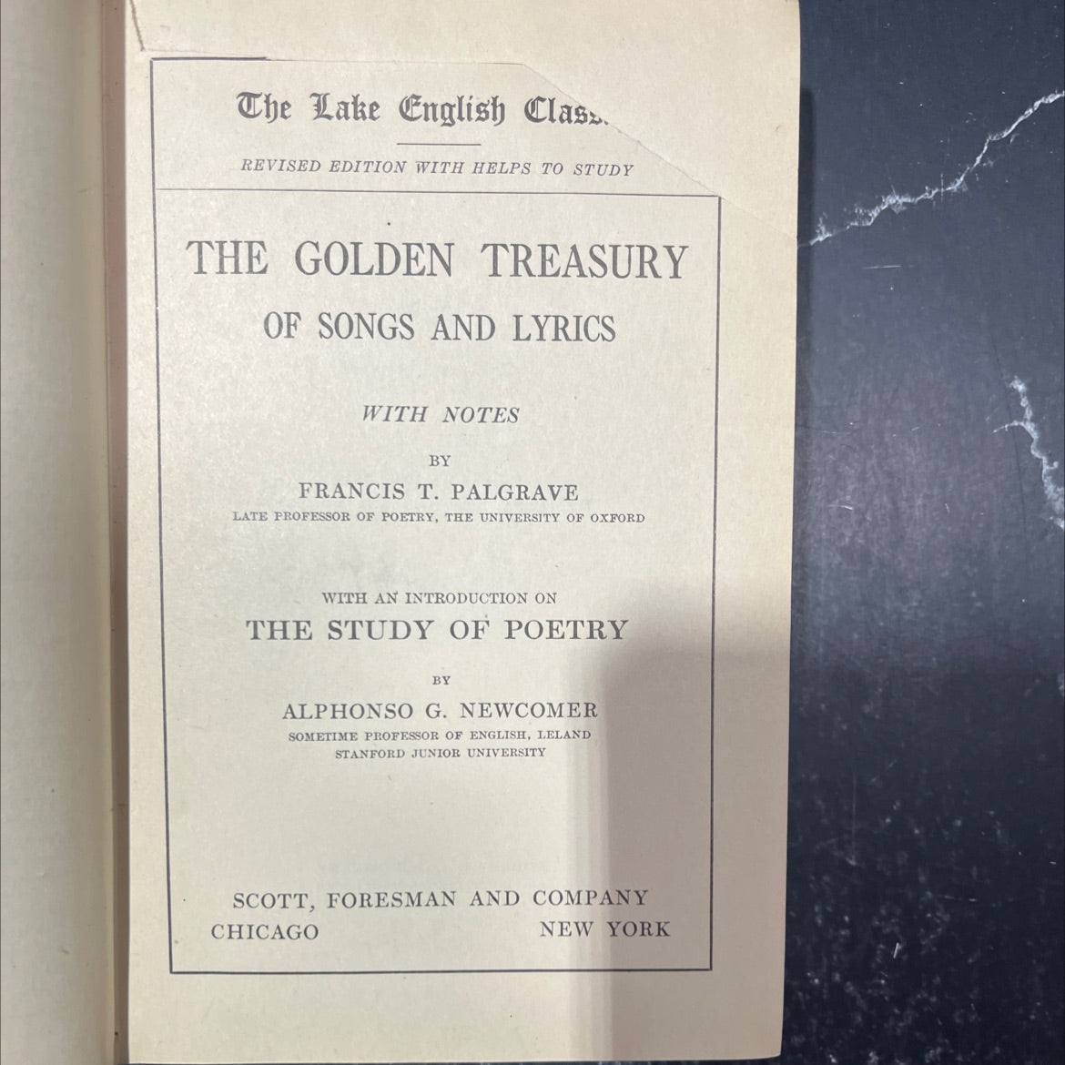 the lake english clas. revised edition with helps to study the golden treasury of songs and lyrics with notes by image 2