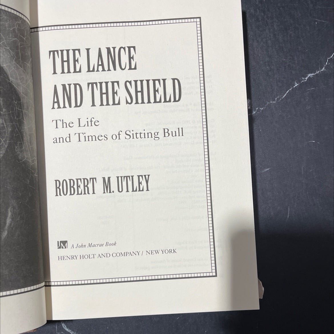 the lance and the shield: the life and times of sitting bull book, by robert m. utley, 1993 Hardcover image 2