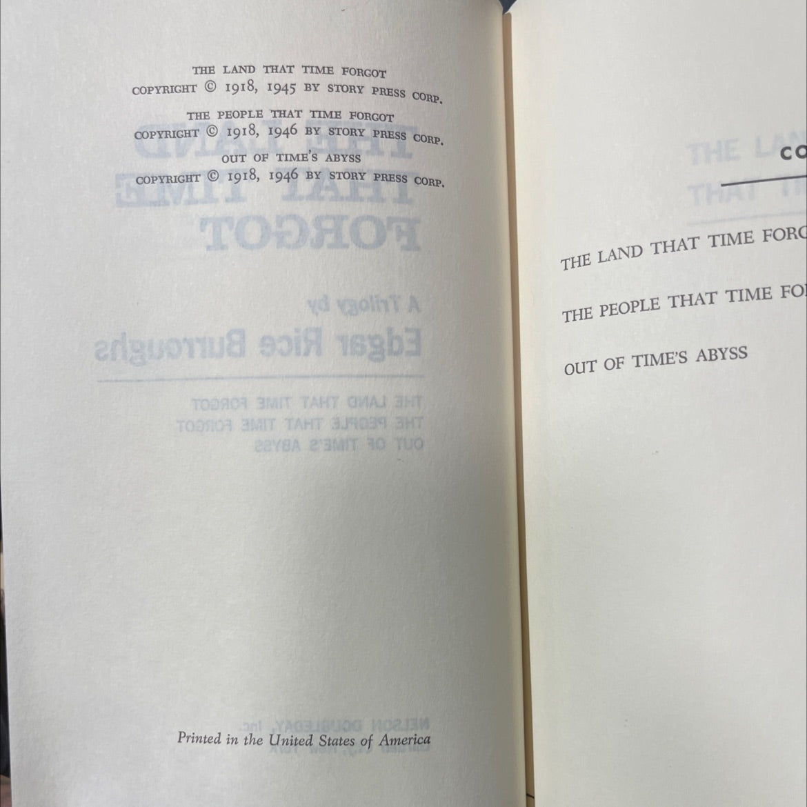 the land that time forgot a trilogy book, by edgar rice burroughs, 1946 Hardcover image 3