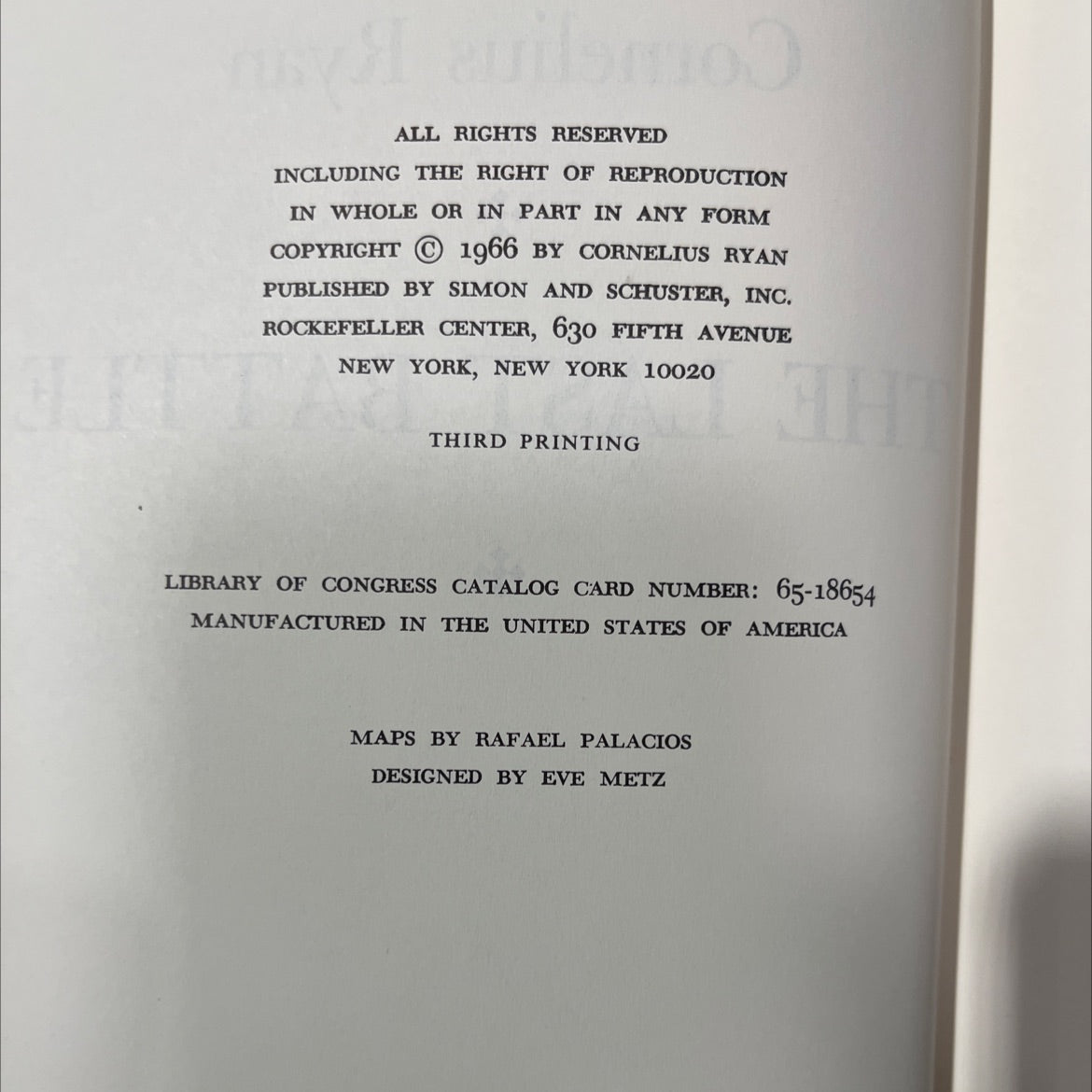 the last battle book, by cornelius ryan, 1966 Hardcover image 3
