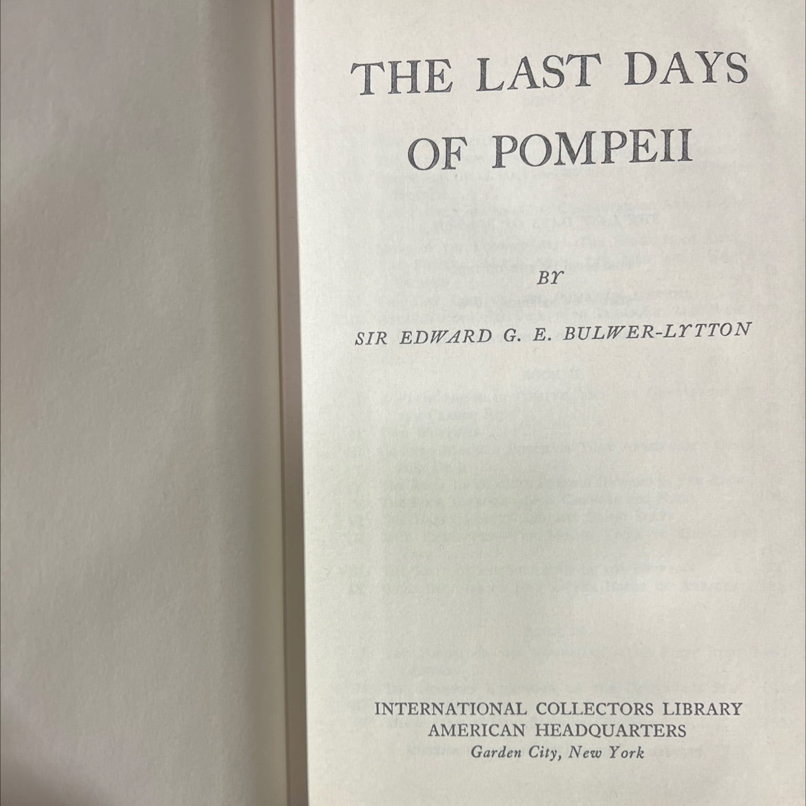 the last days of pompeii book, by sir edward g. e. bulwer-lytton, 1946 Hardcover image 2