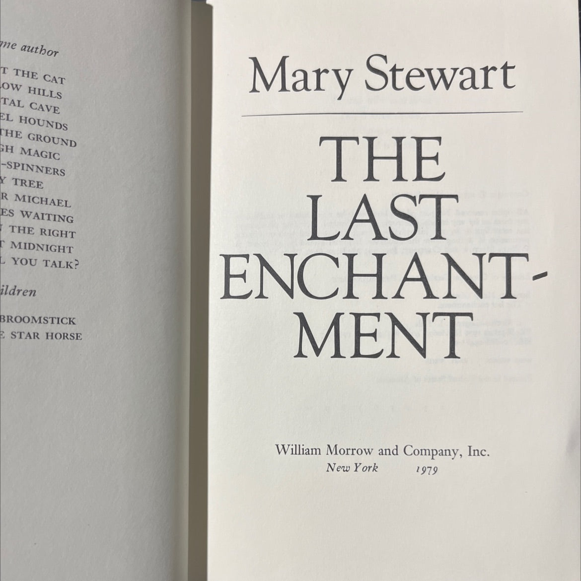 the last enchantment book, by Mary Stewart, 1979 Hardcover image 2