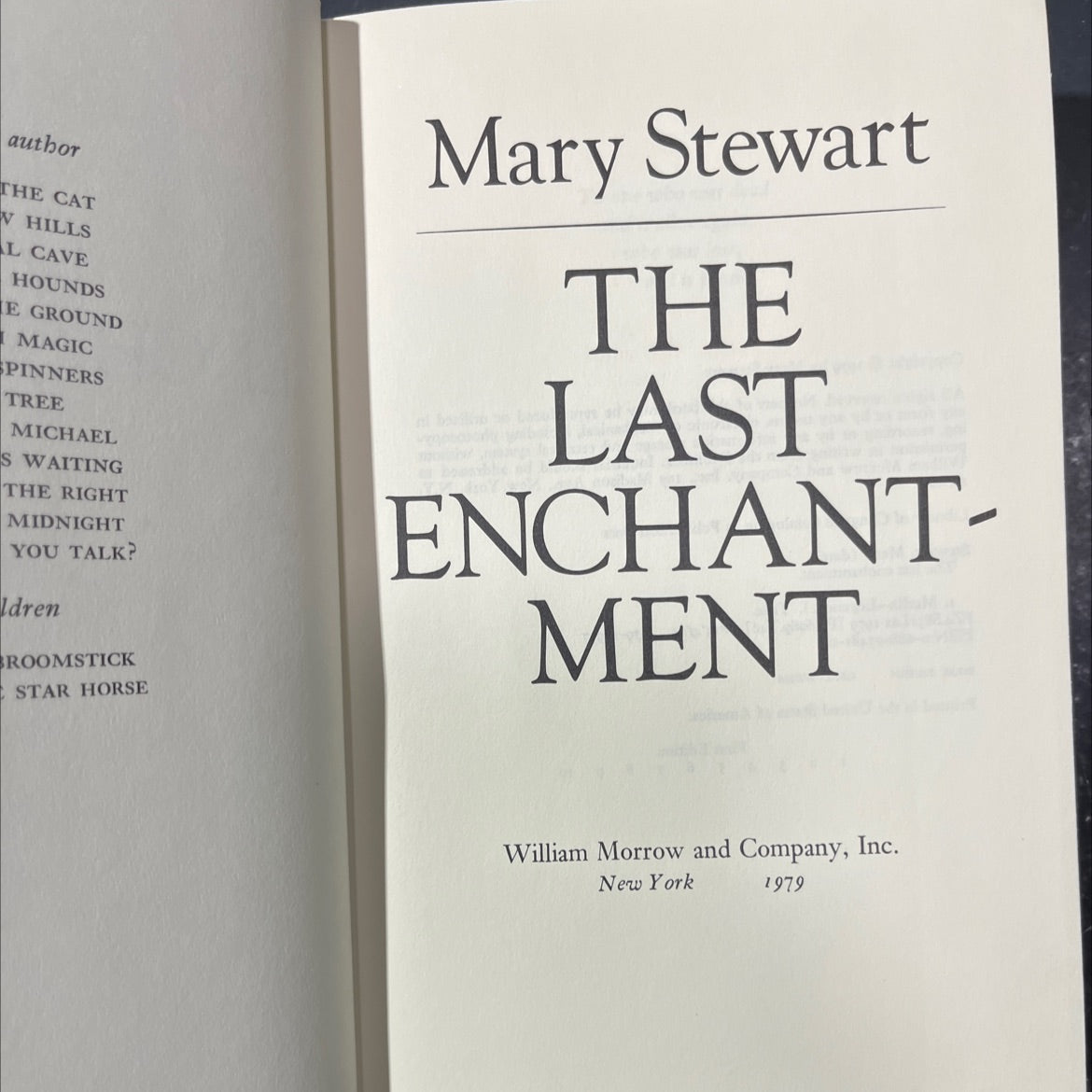the last enchantment book, by Mary Stewart, 1979 Hardcover image 2
