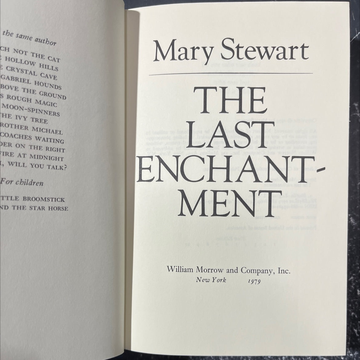 the last enchantment book, by Mary Stewart, 1979 Hardcover image 2