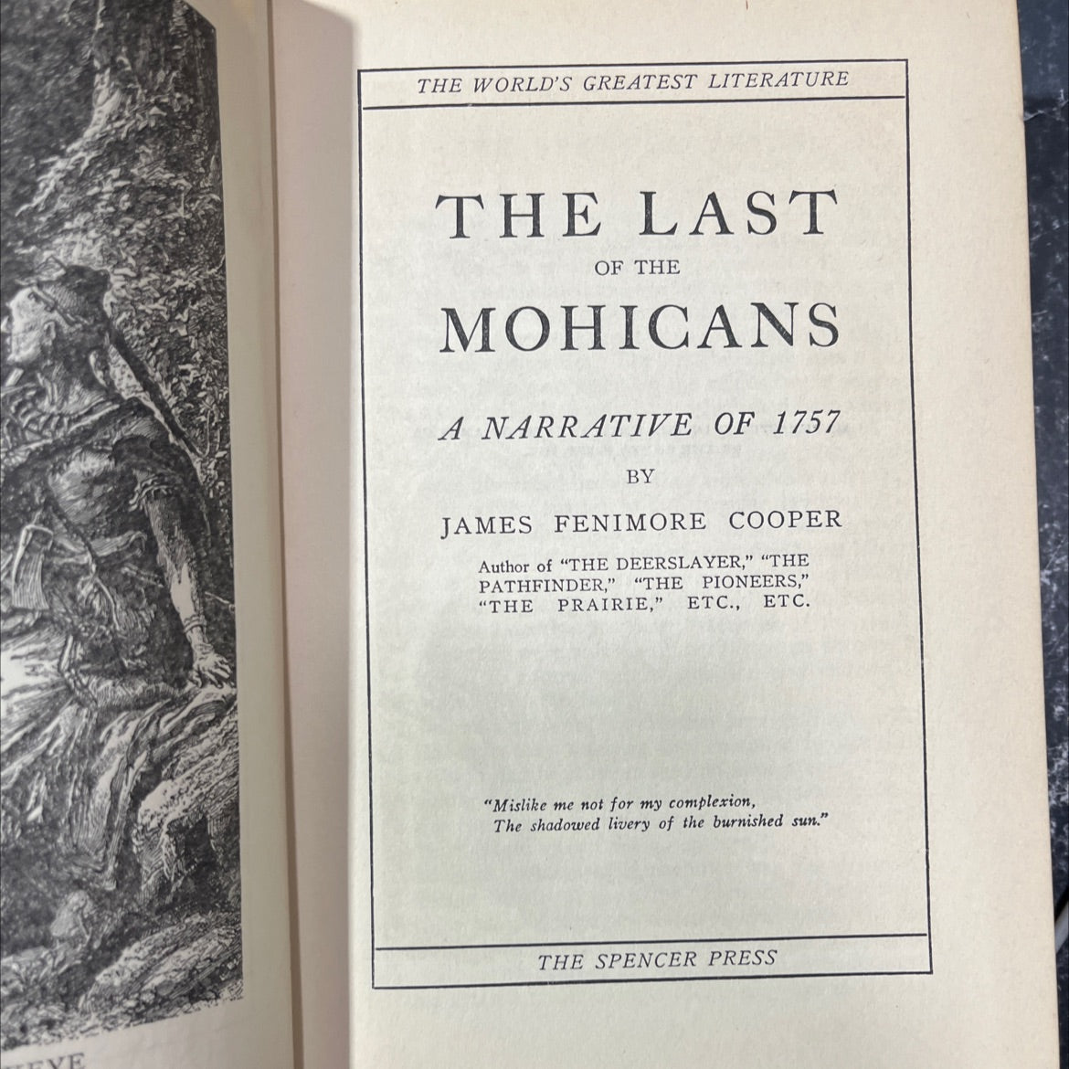 the last of the mohicans a narrative of 1757 book, by james fenimore cooper, 1970 Hardcover image 2