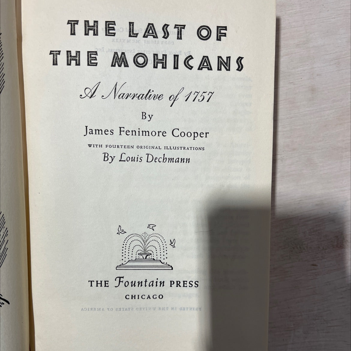 the last of the mohicans book, by James Fenimore Cooper, 1949 Hardcover, Vintage image 2