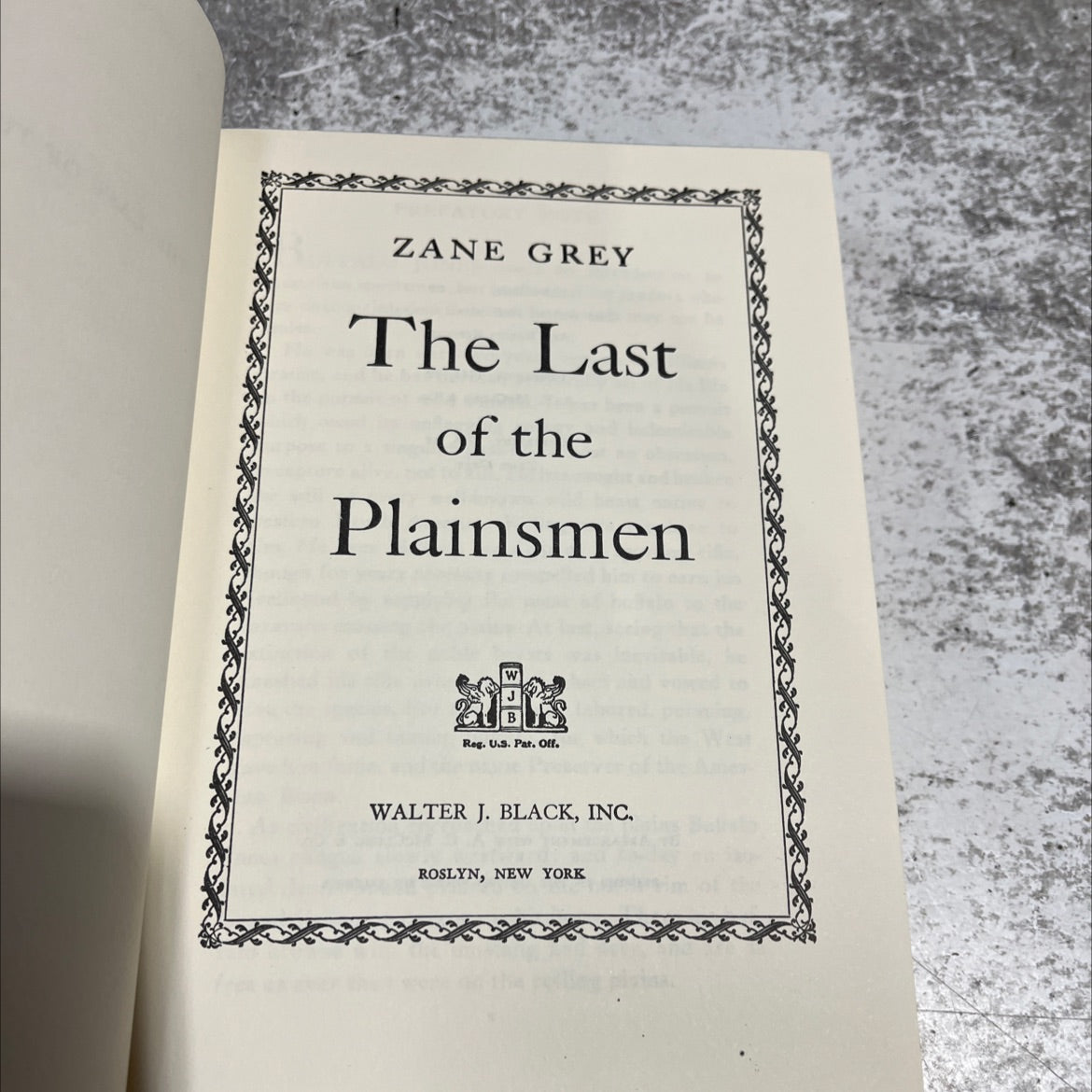 the last of the plainsmen book, by zane grey, 1936 Hardcover image 2