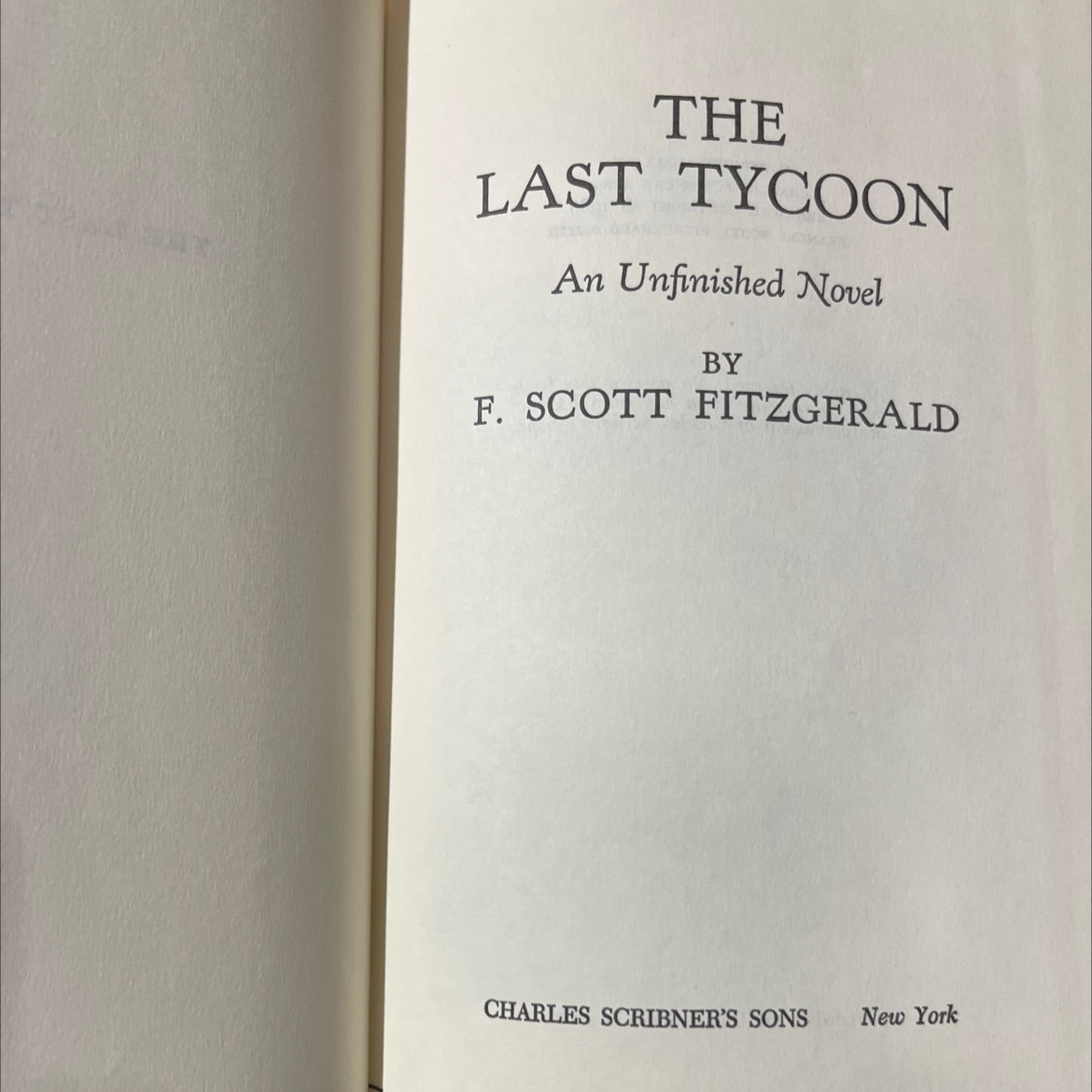 the last tycoon a unfinished novel book, by f. scott fitzgerald, 1970 Hardcover image 2