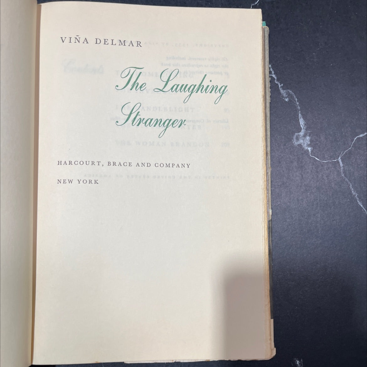 the laughing stranger book, by viña delmar, 1953 Hardcover image 2
