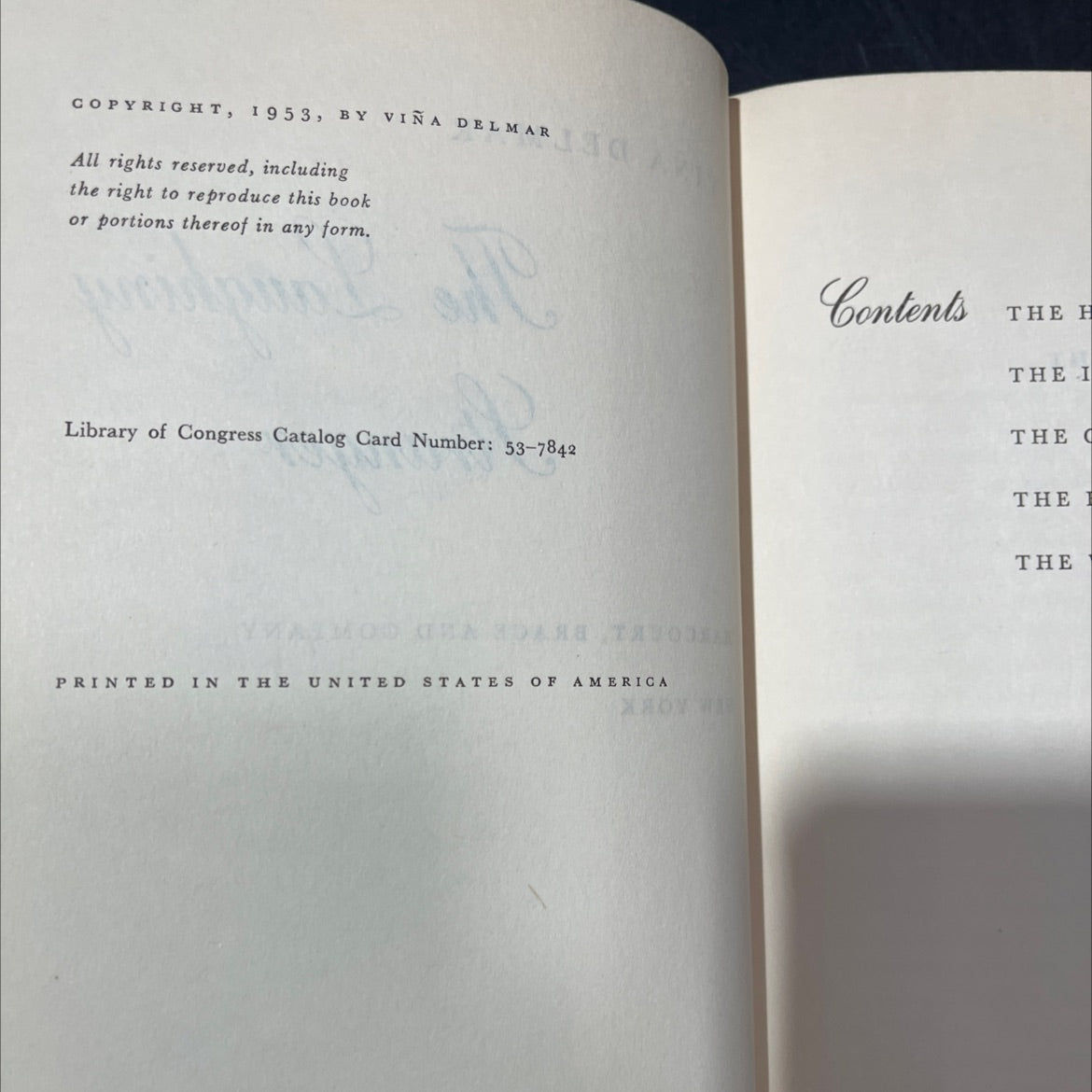 the laughing stranger book, by viña delmar, 1953 Hardcover image 3