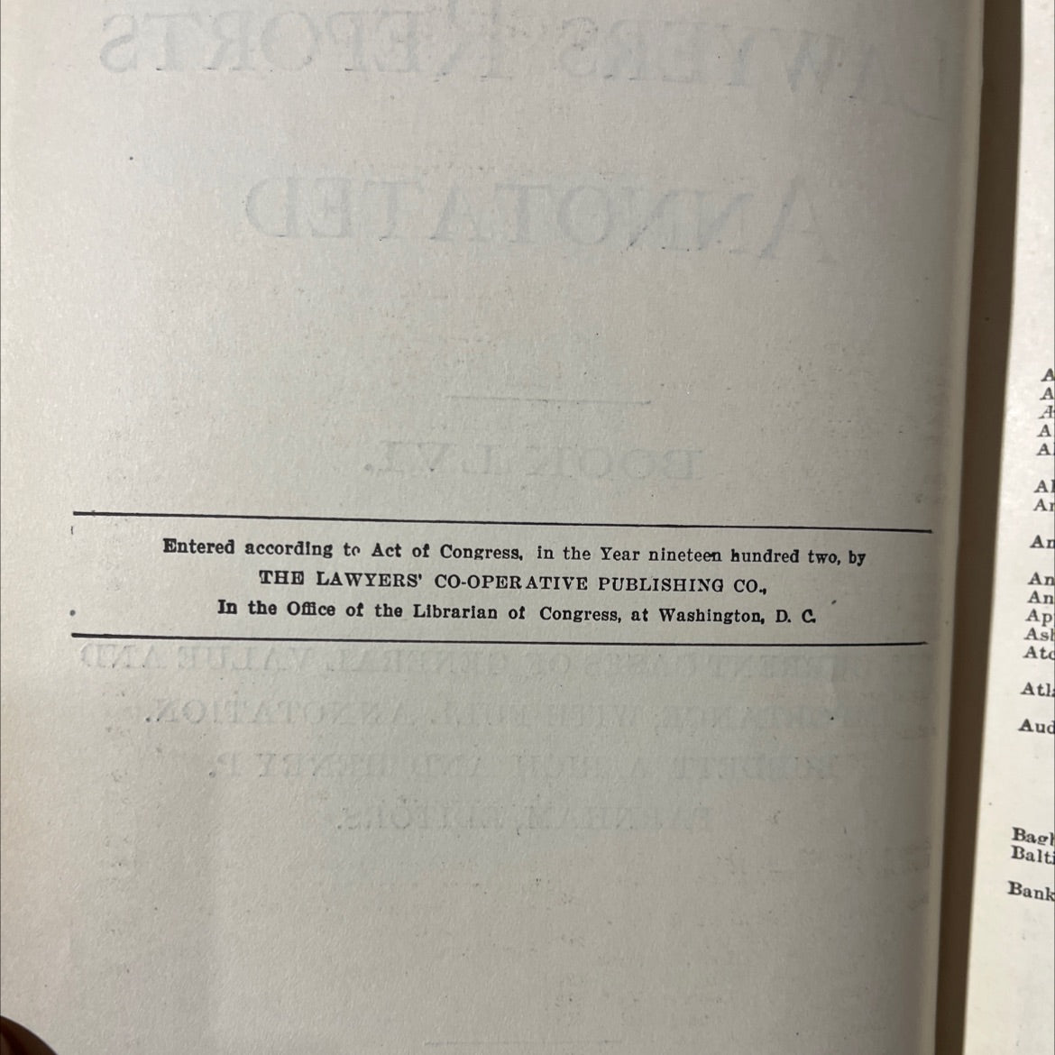 the lawyers reports annotated book lvi book, by burdett a. rich and henry p. farnham, 1902 Hardcover image 3
