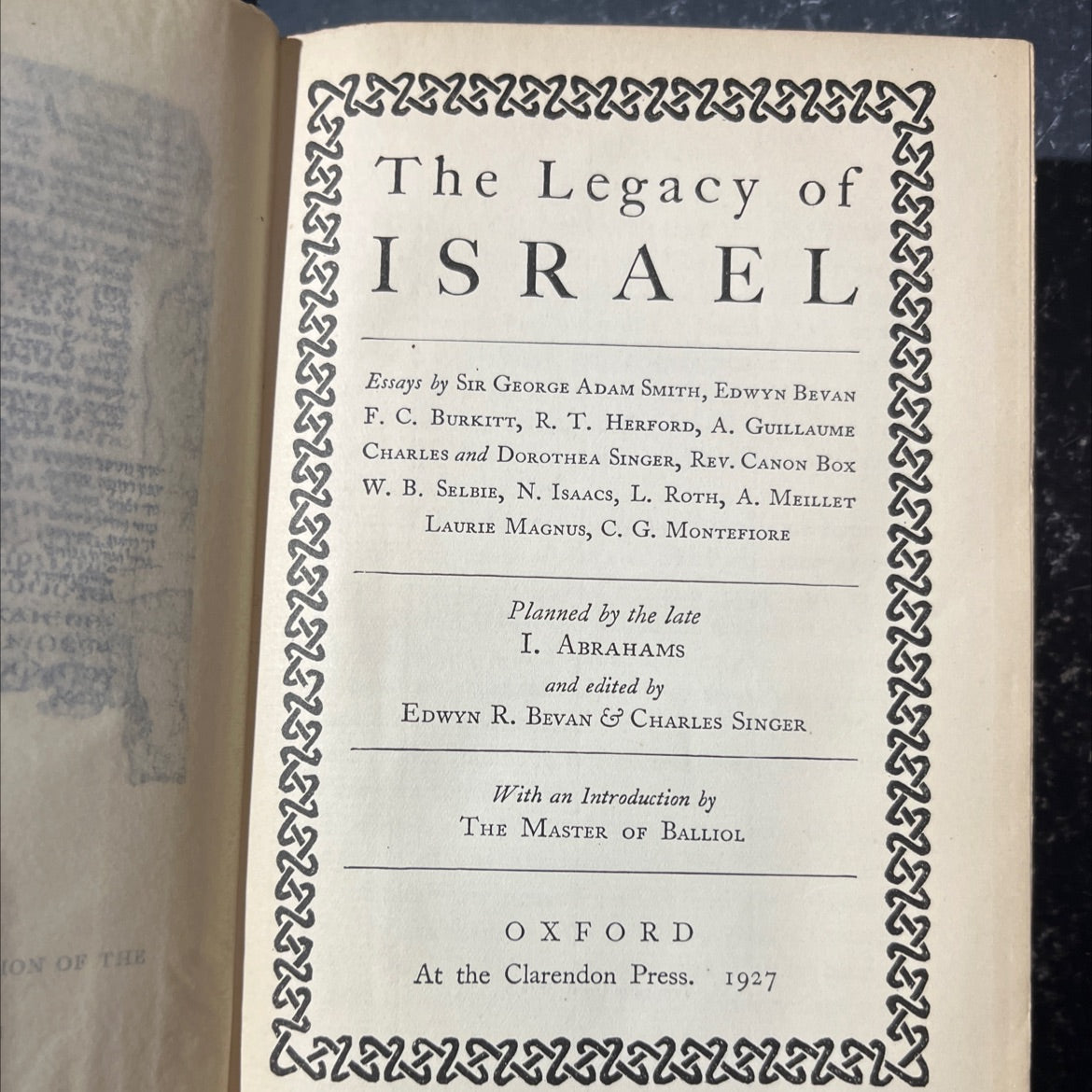 the legacy of israel book, by sir george adam smith, edwyn bevan, f. c. burkitt, r. t. herford, a. guillaume charles, image 2