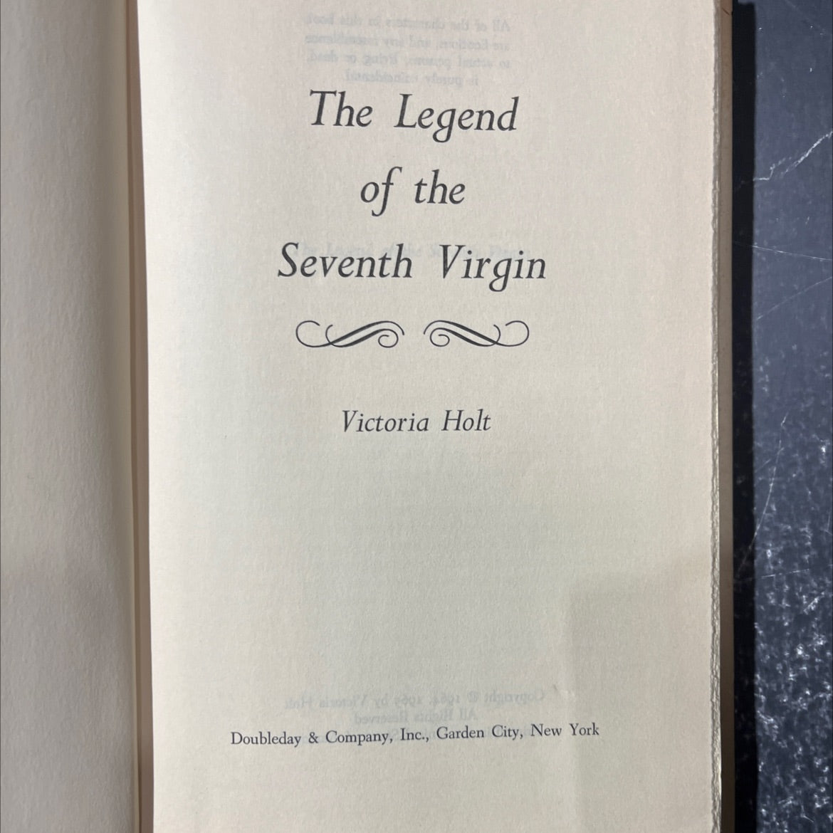 the legend of the seventh virgin book, by Victoria Holt, 1965 Hardcover image 2