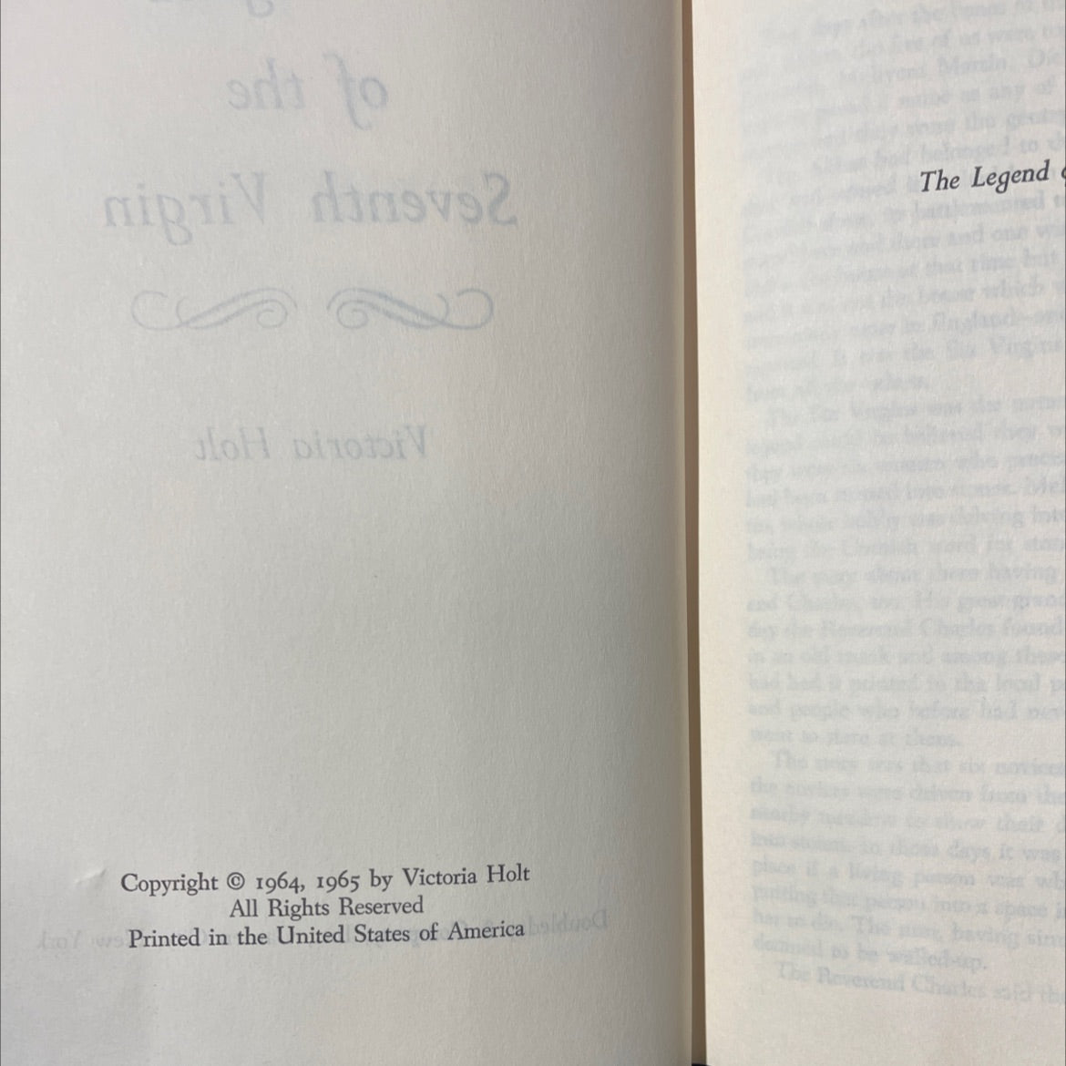 the legend of the seventh virgin book, by Victoria Holt, 1965 Hardcover image 3